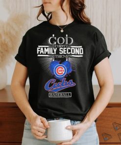 Official God First Family Second The Chicago Cubs Baseball Heart 2024 shirt