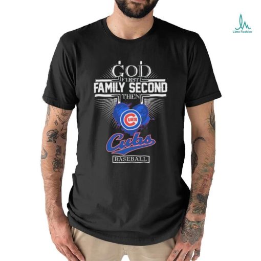 Official God First Family Second The Chicago Cubs Baseball Heart 2024 shirt