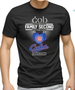 Official God First Family Second The Chicago Cubs Baseball Heart 2024 shirt