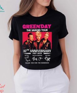 Official Green Day The Saviors Tour 37th Anniversary 1987 2024 Thank You For The Memories Signatures shirt