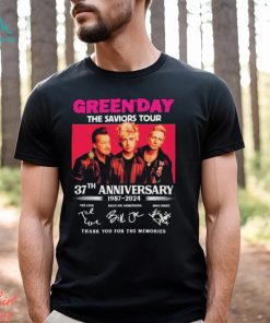 Official Green Day The Saviors Tour 37th Anniversary 1987 2024 Thank You For The Memories Signatures shirt