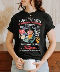 Official I love the smell of napalm in the morning apocalypse Vietnam us army charlie don’t surf shirt