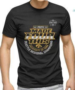 Official Iowa Hawkeyes 2023 NCAA Women’s Basketball Tournament March Madness Final Four Regional Champions Locker Room T Shirt