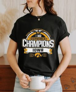 Official Iowa Hawkeyes 2024 Big Ten Women’s Basketball Conference Tournament Champions Locker Room T Shirt