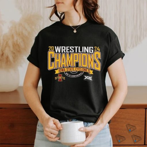 Official Iowa State Cyclones Wrestling 2024 Big 12 Champions shirt