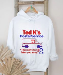Official Itisbarelylegal Store Ted K’s Postal Service These Deliveries Will Blow You Away Shirt