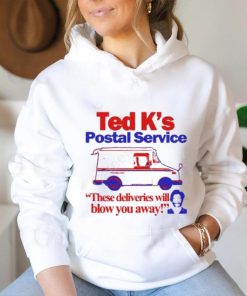 Official Itisbarelylegal Store Ted K’s Postal Service These Deliveries Will Blow You Away Shirt