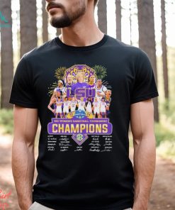 Official LSU Tigers 2024 Sec women’s basketball tournament champions signatures shirt