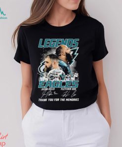 Official Legends Philadelphia Eagles Jason Kelce And Fletcher Cox Thank You For The Memories Signatures shirt