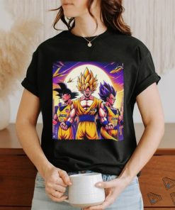 Official Los Angeles Lakers Dragon Ball Goku And Vegeta Super Saiyan Form Akira Toriyama Shirt
