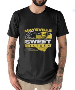 Official Maysville Basketball 23 24 Sweet Sixteen Division II Back To Back District Champions Logo Shirt