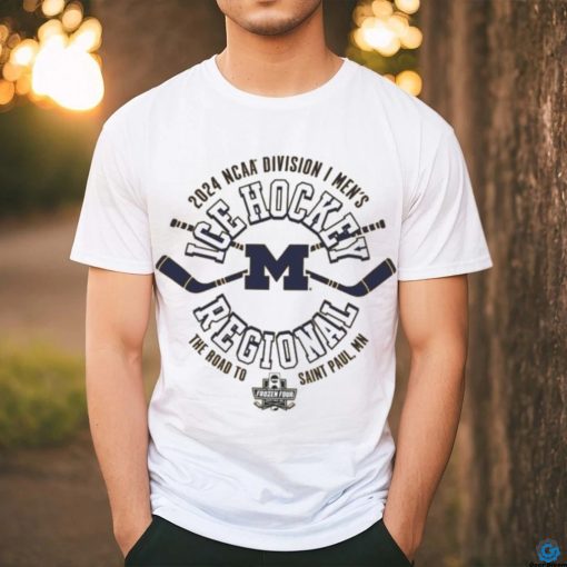 Official Michigan Wolverines 2024 NCAA Division I Men’s Ice Hockey Regional shirt