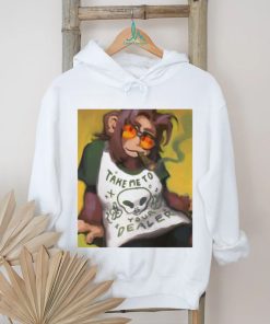 Official Monkey Smoking Take Me To Your Dealer T shirt