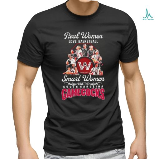 Official NCAA Real Women Love Basketball Smart Women Love The South Carolina Basketball 2024 Shirt