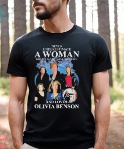 Official Never Underestimate A Woman Who Is A Fan Of Law & Order Svu And Loves Olivia Benson Shirt