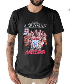 Official Never Underestimate A Woman Who Understands Basketball And Loves Arizona Wildcats Men’s Basketball Signatures Shirt