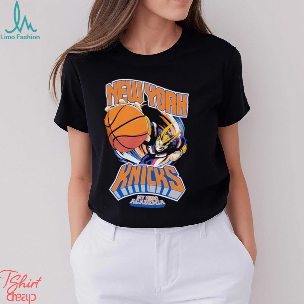 Official New York Knicks Hyperfly Unisex NBA x My Hero Academia All Might Smash T Shirt