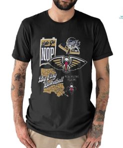 Official New orleans pelicans split zone big easy basketball shirt