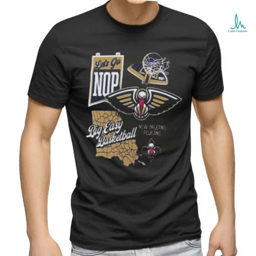 Official New orleans pelicans split zone big easy basketball shirt