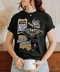 Official New orleans pelicans split zone big easy basketball shirt