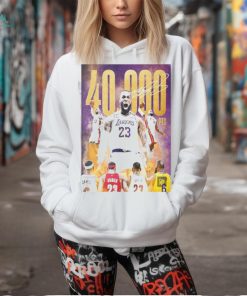 Official Official LeBron James The First Player To Ever Score 40K Points In NBA History Wall Decor Poster Shirt, hoodie, sweater, long sleeve and tank top Official Official LeBron James The First Player To Ever Score 40K Points In NBA History Wall Decor Poster Shirt