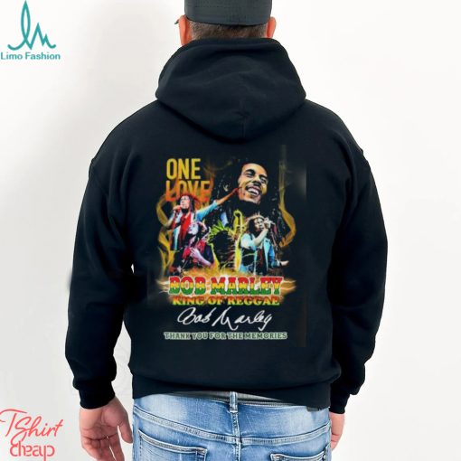 Official One Love Bod Marley King Of Reggae Thank You For The Memories Signature Shirt