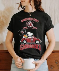 Official Peanuts Snoopy And Woodstock On Car South Carolina Gamecocks Undefeated 2024 Perfect Season Shirt