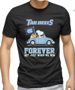 Official Peanuts Snoopy And Woodstock On Car UNC Basketball Forever Not Just When We Win Shirt