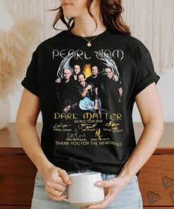 Official Pearl Jam Dark Matter World Tour 2024 thank you for the memories signatures shirt