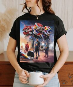 Official Poster For Max Verstappen Sergio Perez And Charles Leclerc Saudi Arabian GP Shirt