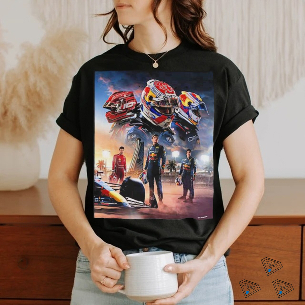 Official Poster For Max Verstappen Sergio Perez And Charles Leclerc Saudi Arabian GP Shirt Official Poster For Max Verstappen Sergio Perez And Charles Leclerc Saudi Arabian GP Shirt