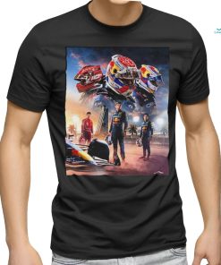 Official Poster For Max Verstappen Sergio Perez And Charles Leclerc Saudi Arabian GP Shirt