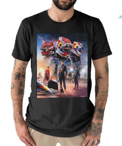 Official Poster For Max Verstappen Sergio Perez And Charles Leclerc Saudi Arabian GP Shirt