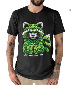 Official Raccoon Shamrocks St Patricks Day Raccoon T Shirt