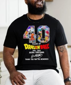 Official Rip Akira Toriyama 40 Years Of Dragonball Thank You For The Memories 1984 2024 Shirt