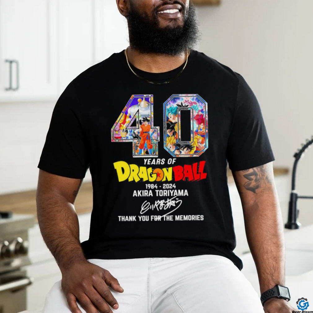 Official Rip Akira Toriyama 40 Years Of Dragonball Thank You For The Memories 1984 2024 Shirt Official Rip Akira Toriyama 40 Years Of Dragonball Thank You For The Memories 1984 2024 Shirt