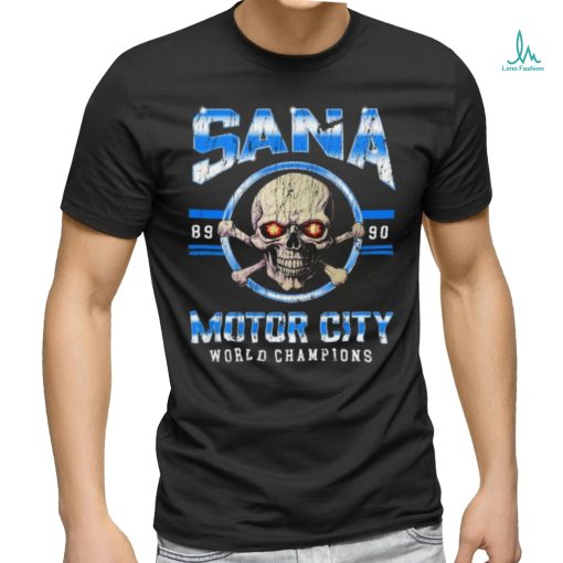 Official Sana Detroit Red Wings Sana Detroit Bad Boys Chrome Skull Shirt