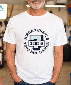 Official Seattle Kraken Jordan Eberle 1000 Nhl Games 7 Ebs Logo T shirt