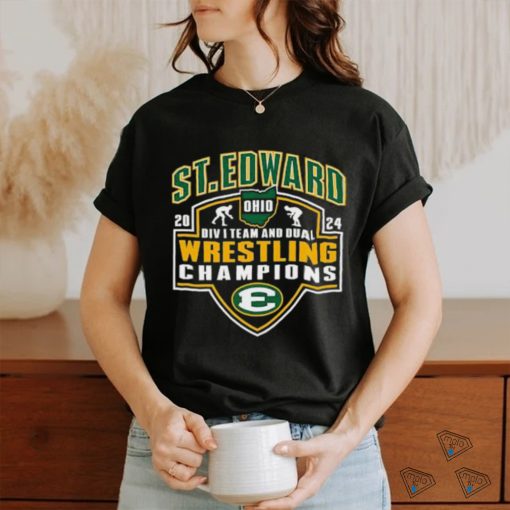 Official St Edward 2024 Div I Team and Dual Wrestling Champions shirt