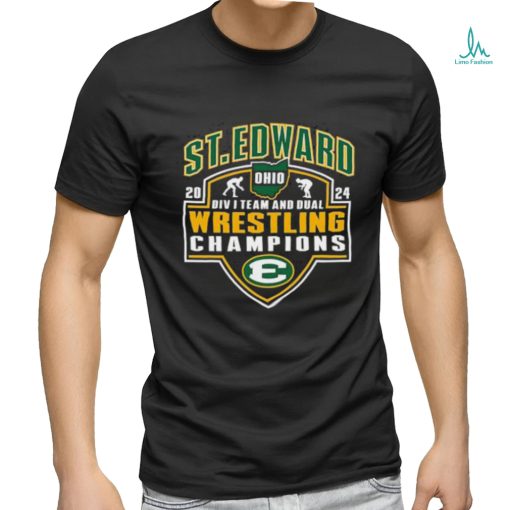 Official St Edward 2024 Div I Team and Dual Wrestling Champions shirt