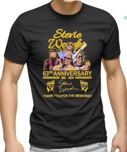 Official Stevie Wonder 63rd Anniversary 1981 2024 Thank You For The Memories Signatures Shirt