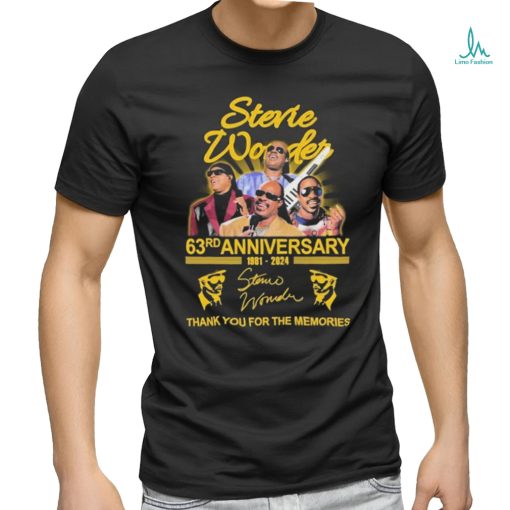 Official Stevie Wonder 63rd Anniversary 1981 2024 Thank You For The Memories Signatures Shirt