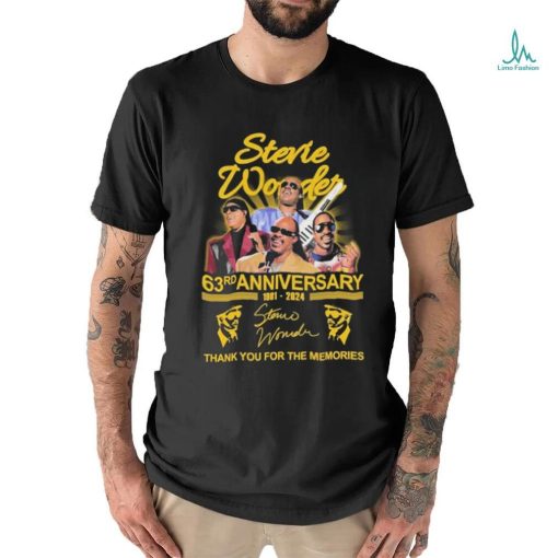 Official Stevie Wonder 63rd Anniversary 1981 2024 Thank You For The Memories Signatures Shirt