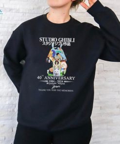 Official Studio Ghibli 40th Anniversary 1984 2024 Thank You For The Memories Signatures Shirt
