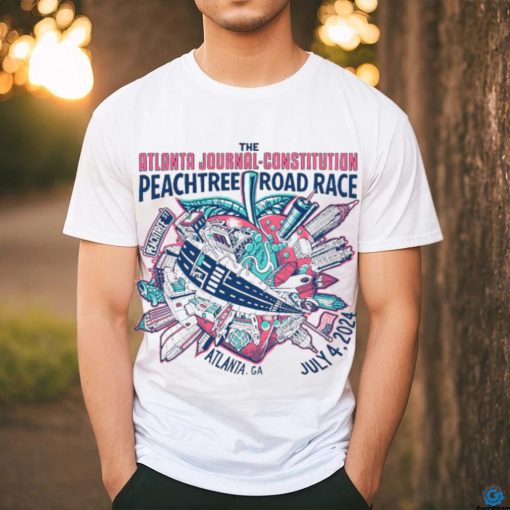 Official The Atlanta Journal Constitution Peachtree Road Race July 4 2024 T shirt