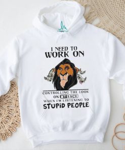 Official The Lion King 30th Anniversary I Need To Work On Controlling The Look On My Face Shirt