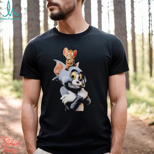 Official Tom And Jerry Gangster Smoking And Count Money T shirt