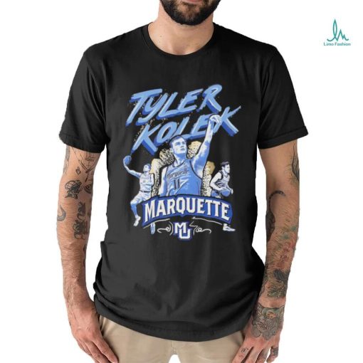 Official Tyler Kolek Triple Threat Marquette Golden Eagles Shirt