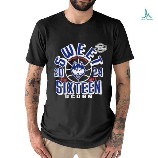 Official UConn Huskies 2024 Ncaa Men Basketball Sweet 16 Shirt