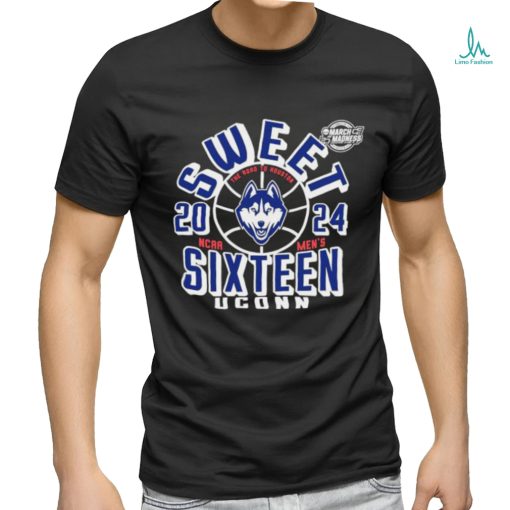 Official UConn Huskies 2024 Ncaa Men Basketball Sweet 16 Shirt